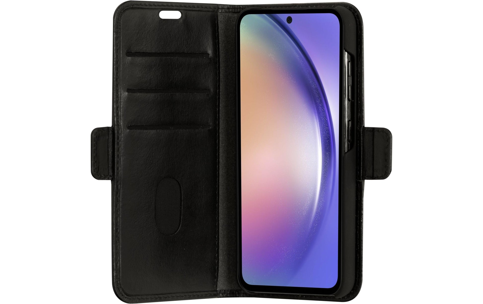 dbramante1928 Copenhagen Wallethülle – für Samsung Galaxy A54 5G, mit Ständer, 3 Kartenfächer, Leder, schwarz
