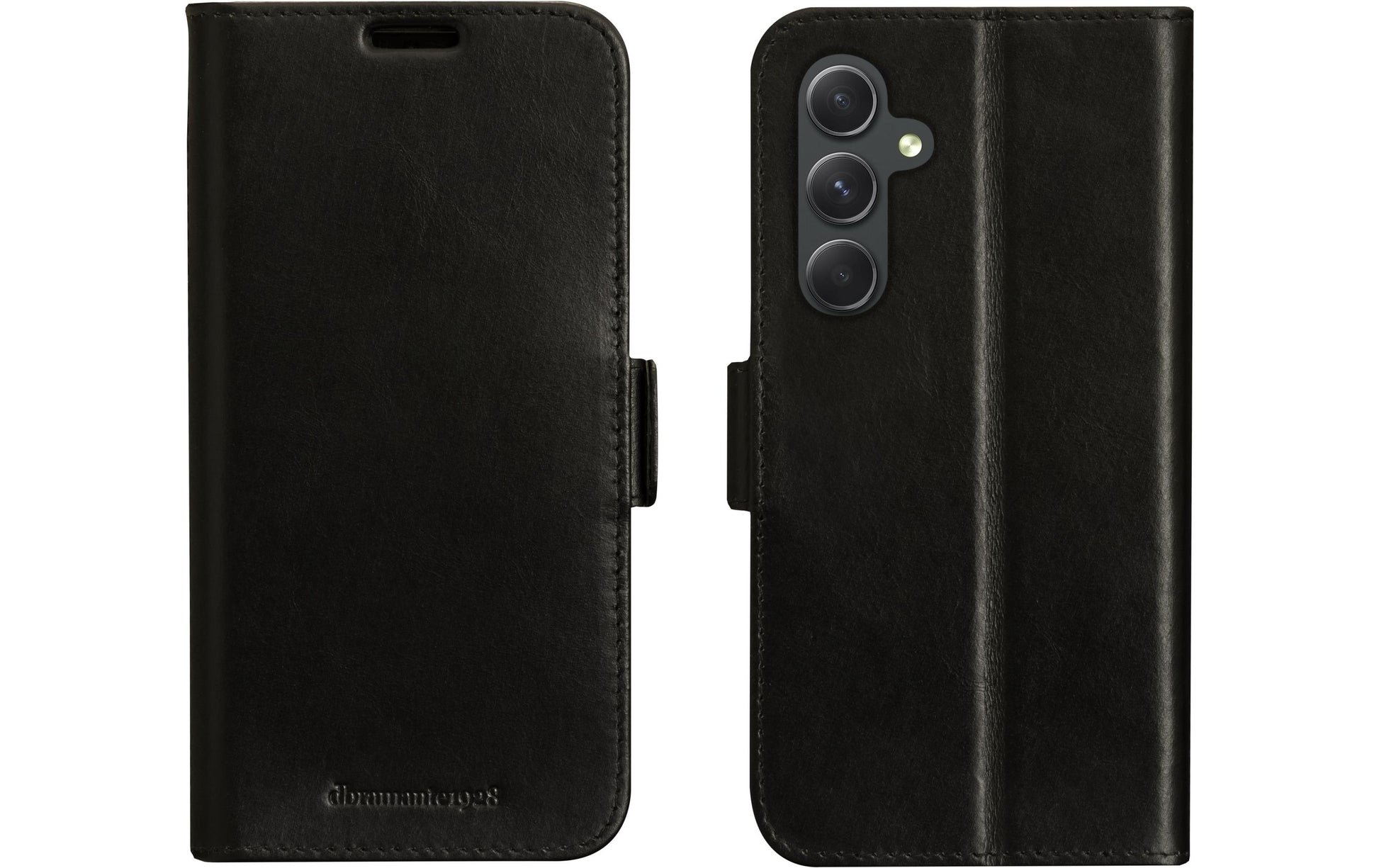 dbramante1928 Copenhagen Wallethülle – für Samsung Galaxy A54 5G, mit Ständer, 3 Kartenfächer, Leder, schwarz