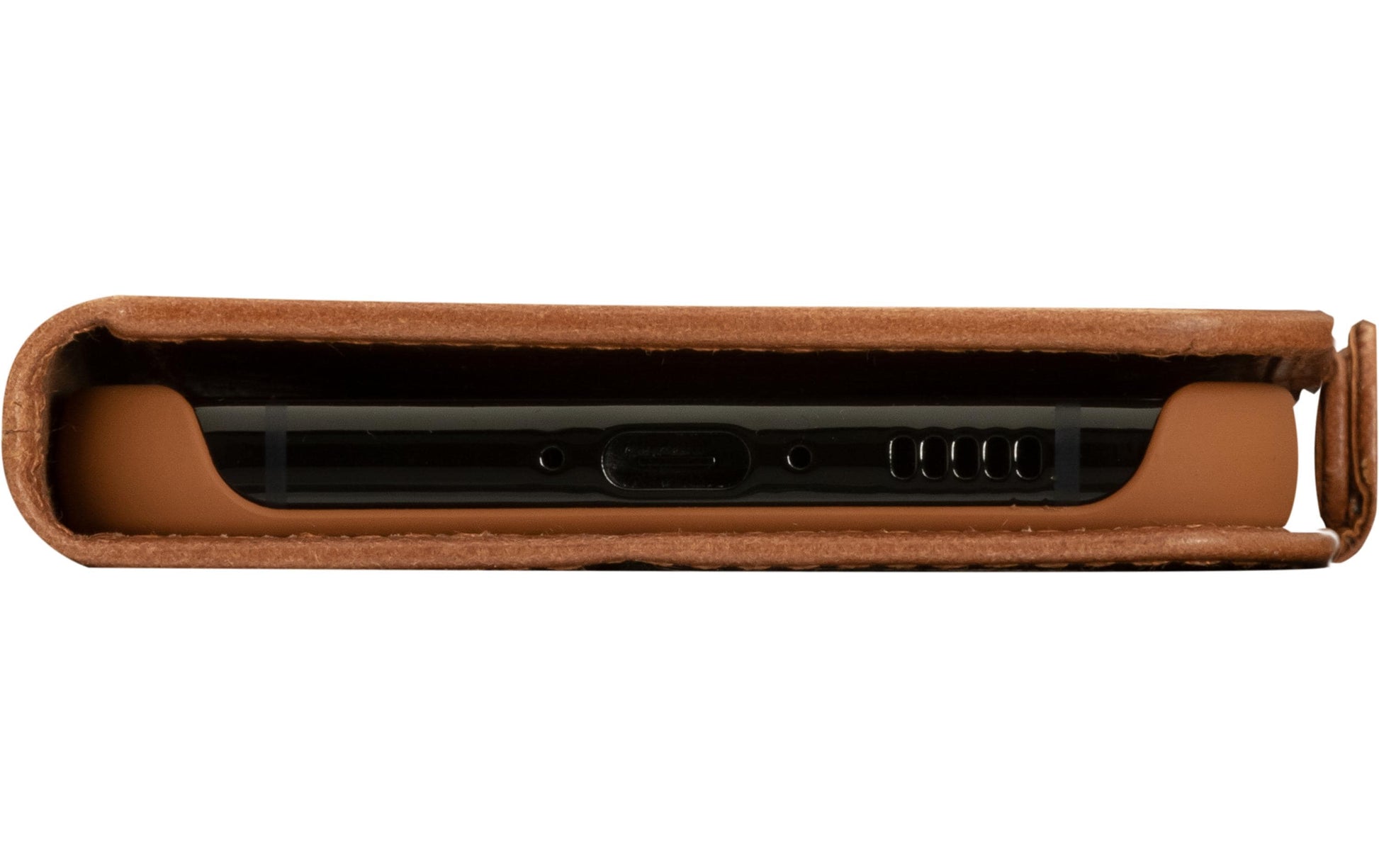 dbramante1928 Booklet-Hülle – für Samsung Galaxy A54 5G – braun – Leder – Magnetverschluss, mit Kartenfach