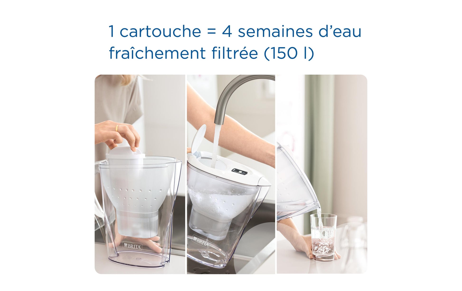 Brita Marella XL Tischwasserfilter – 3,5 l, inkl. 1 MAXTRA PRO Kartusche, Blau