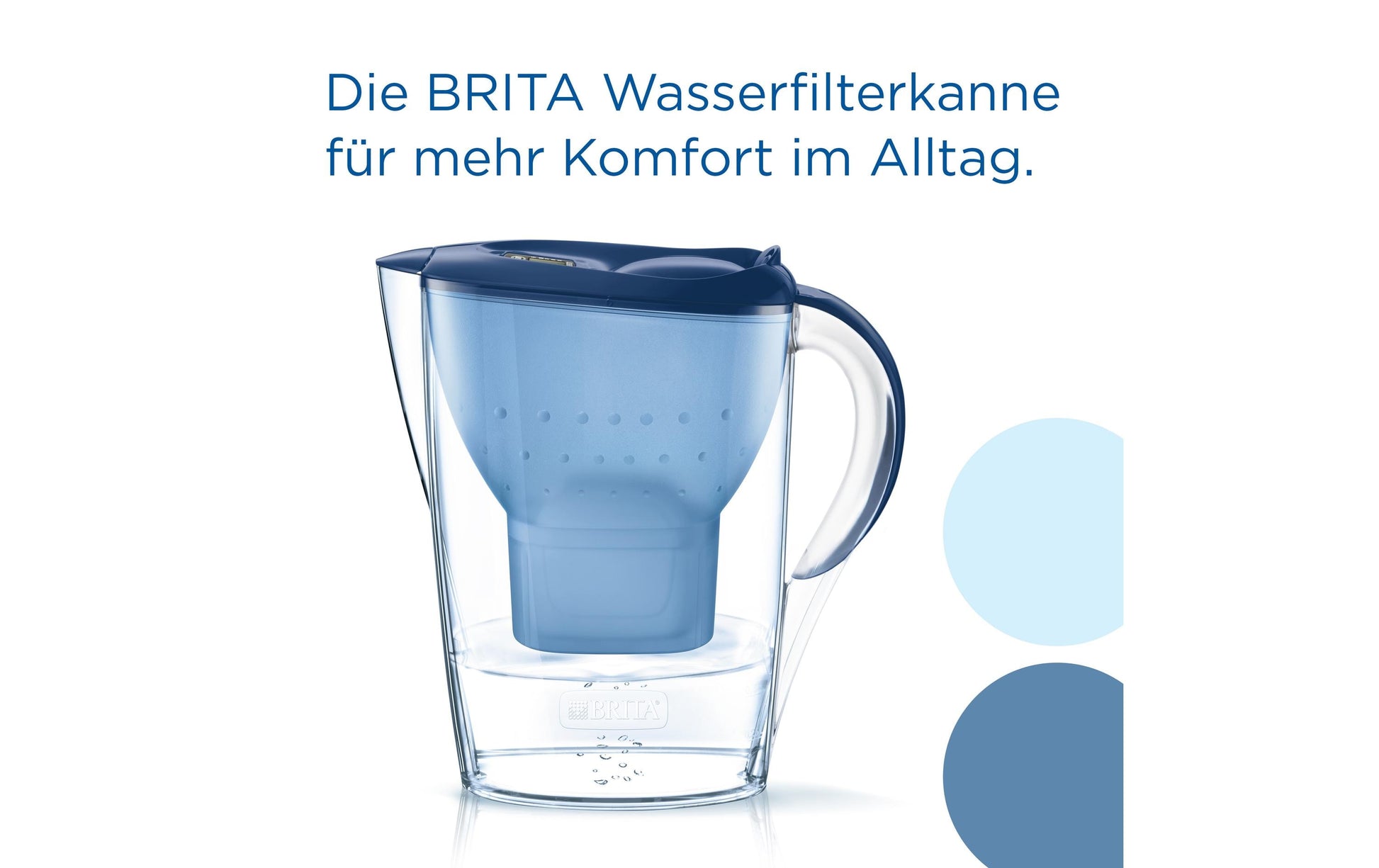 Brita Marella XL Tischwasserfilter – 3,5 l, inkl. 1 MAXTRA PRO Kartusche, Blau
