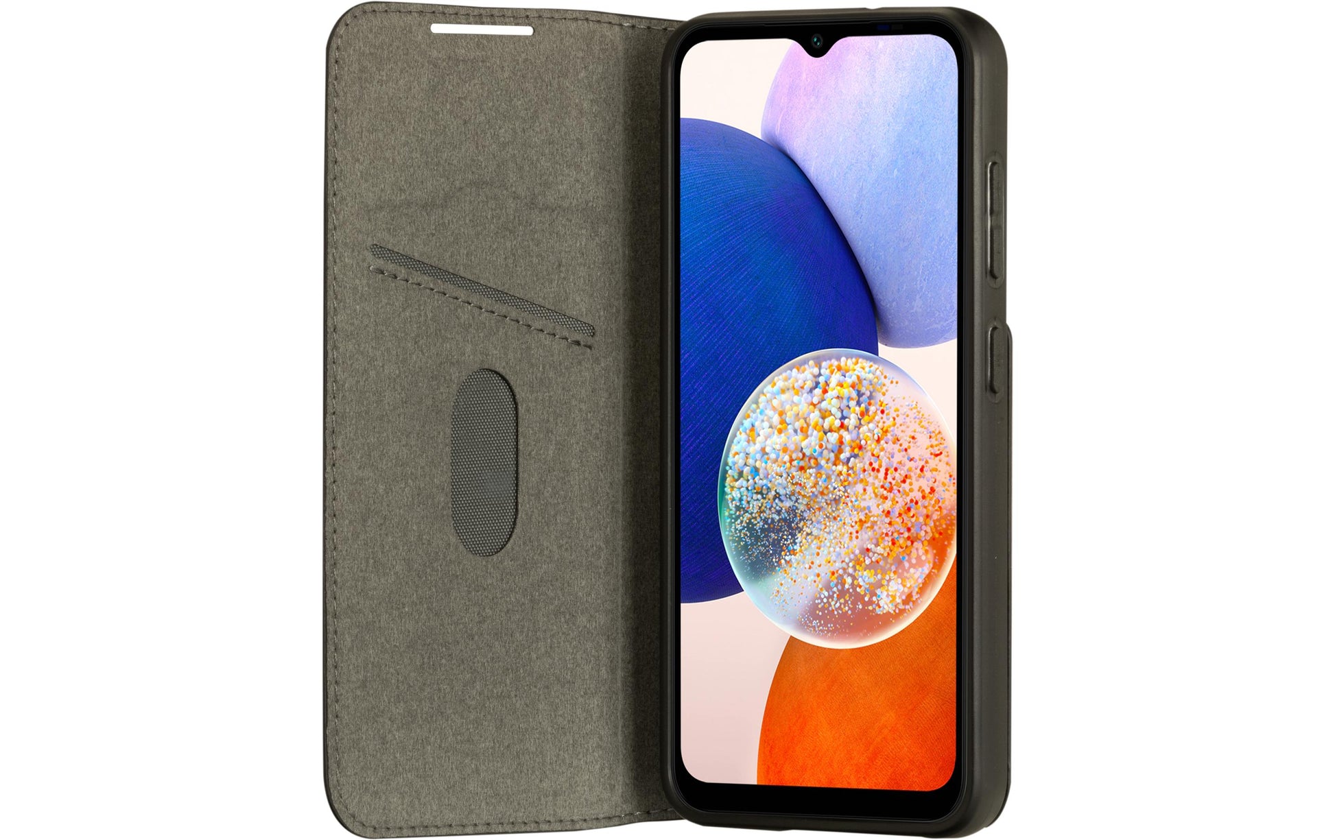 dbramante1928 Oslo Wallethülle – für Samsung Galaxy A14, mit Ständer, 3 Kartenfächer, PU, Schwarz