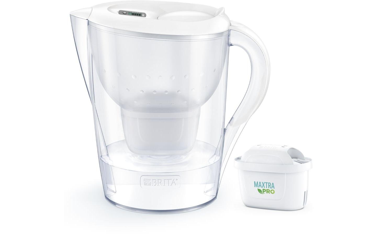 Brita Marella XL Tischwasserfilter – 3,5 l, inkl. 1 MAXTRA PRO Kartusche, Weiss