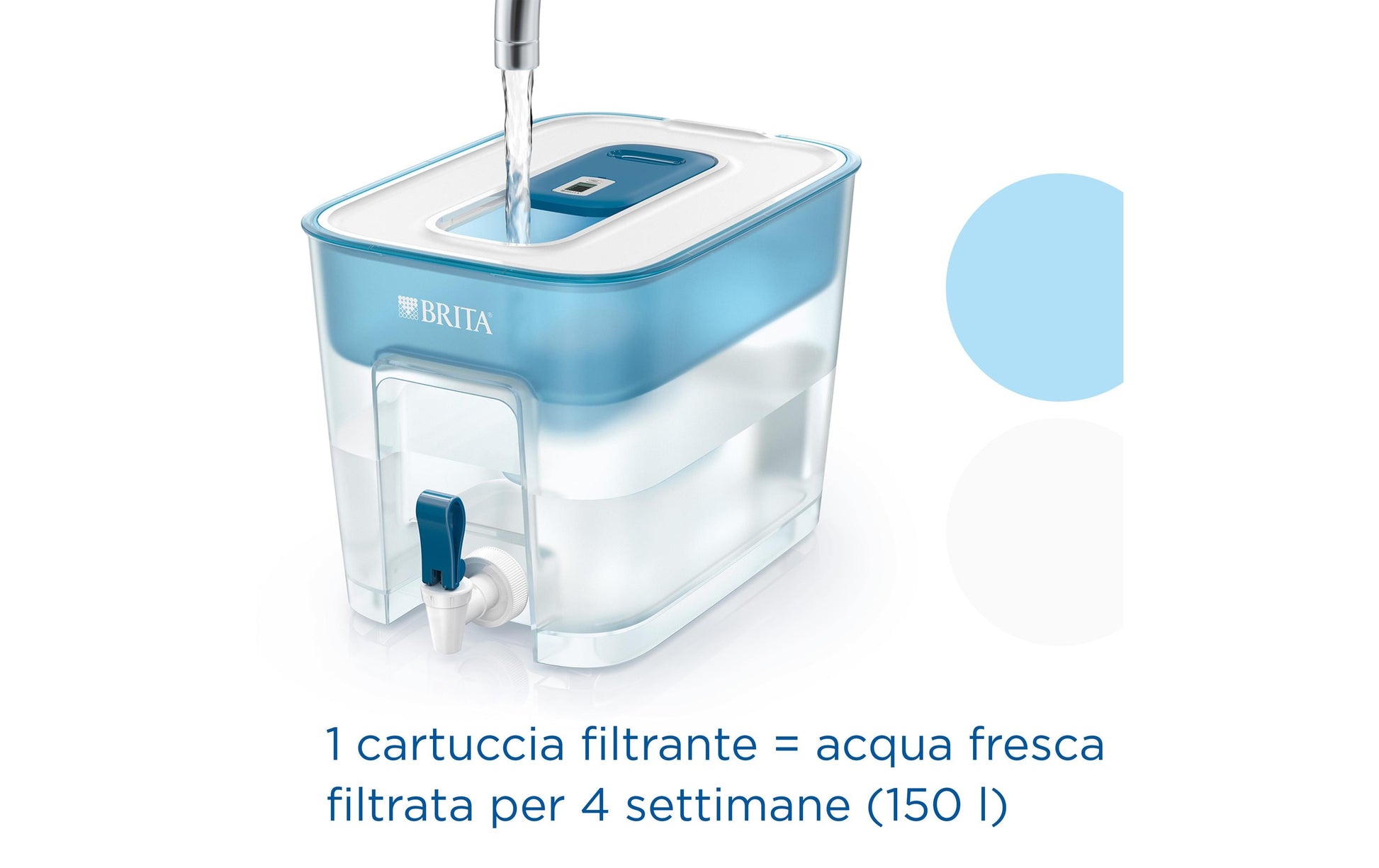 BRITA – Wasserfilter-Kanne 5,2 l, Filterwechselanzeige, Kunststoff, Hellblau