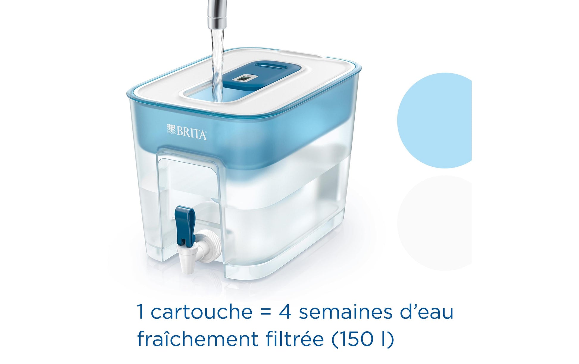 BRITA – Wasserfilter-Kanne 5,2 l, Filterwechselanzeige, Kunststoff, Hellblau