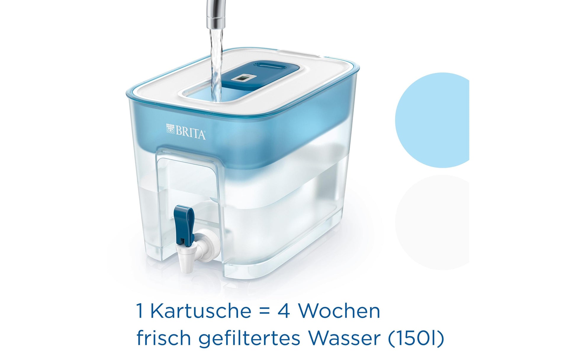 BRITA – Wasserfilter-Kanne 5,2 l, Filterwechselanzeige, Kunststoff, Hellblau