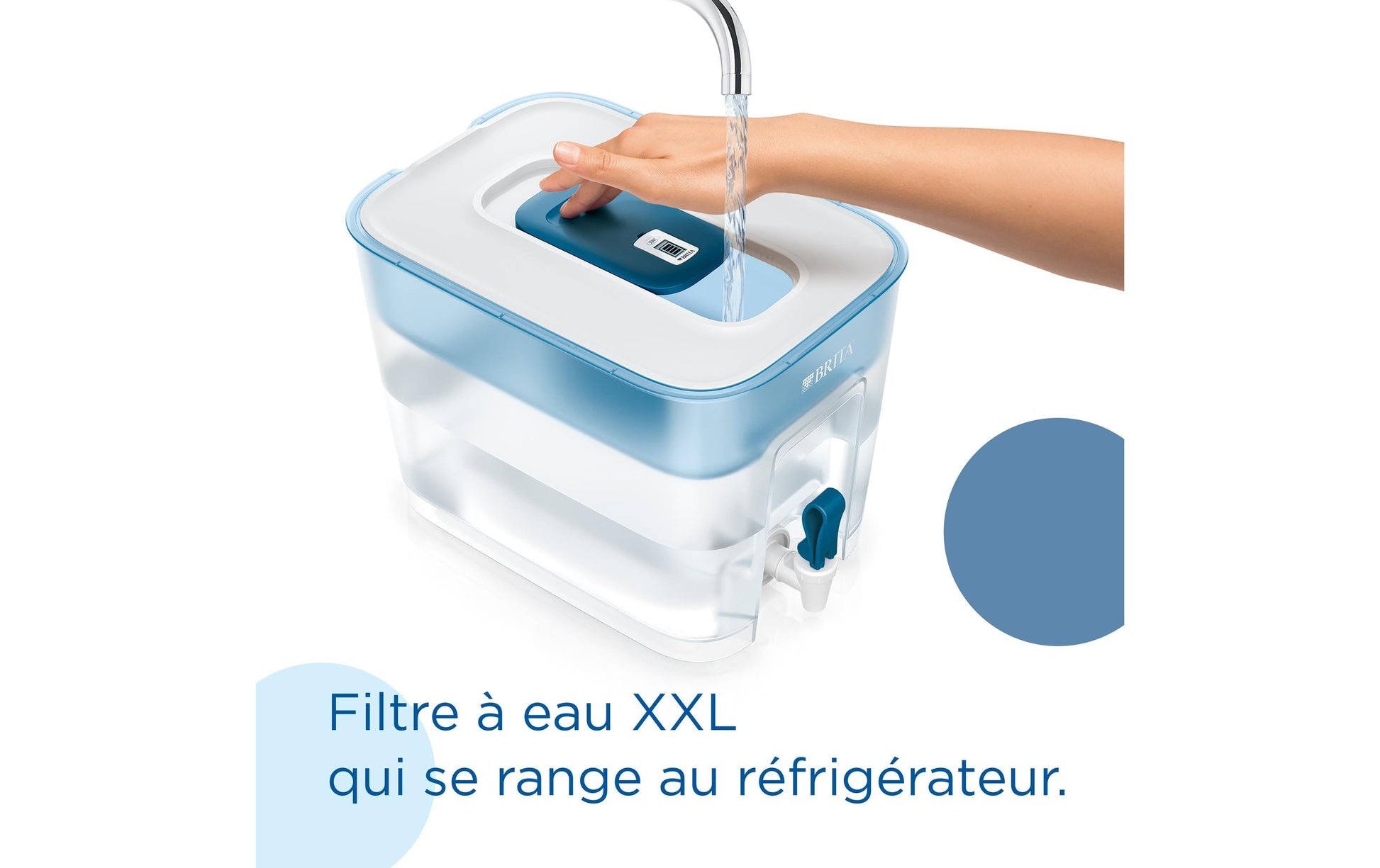 BRITA – Wasserfilter-Kanne 5,2 l, Filterwechselanzeige, Kunststoff, Hellblau