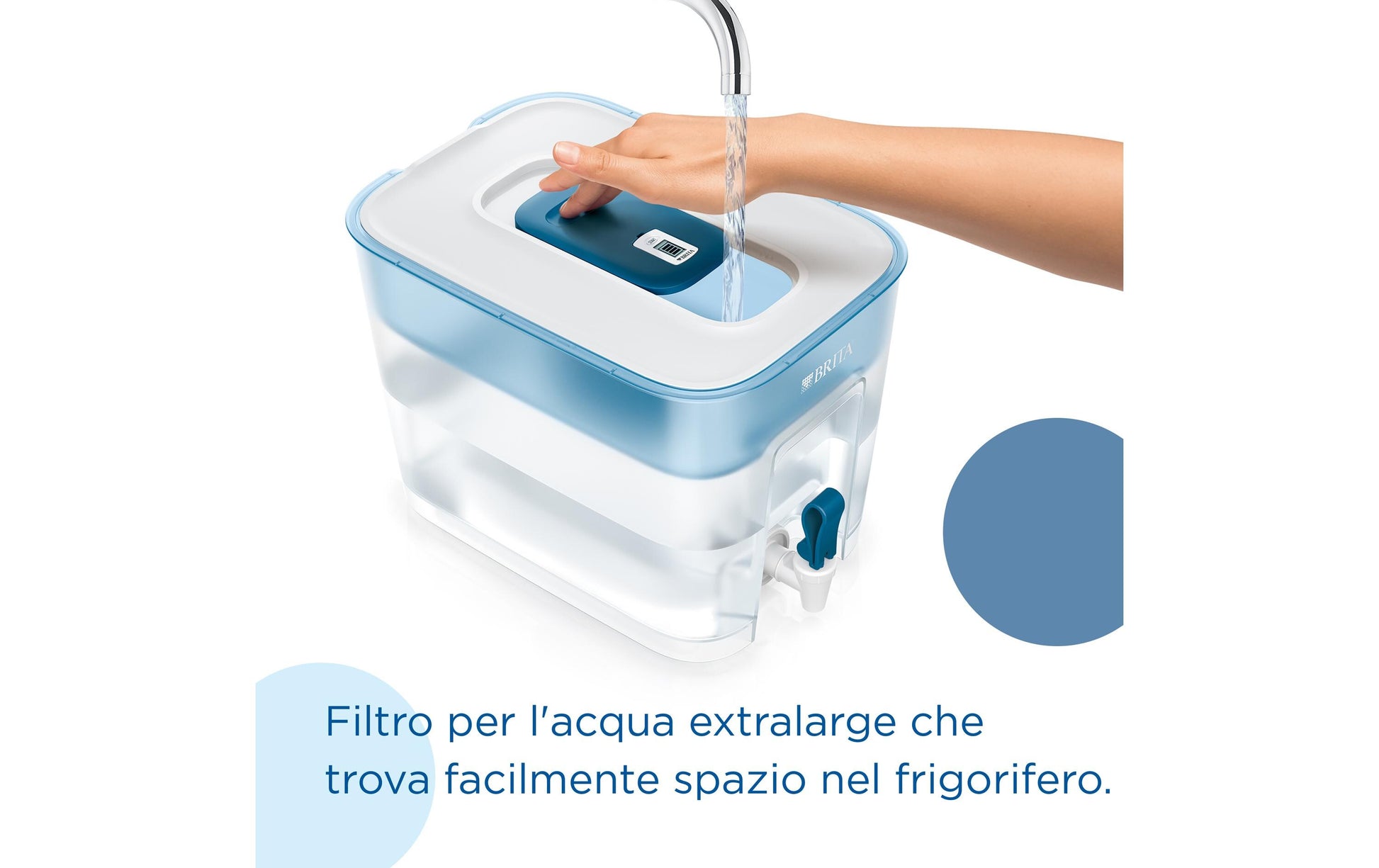 BRITA – Wasserfilter-Kanne 5,2 l, Filterwechselanzeige, Kunststoff, Hellblau