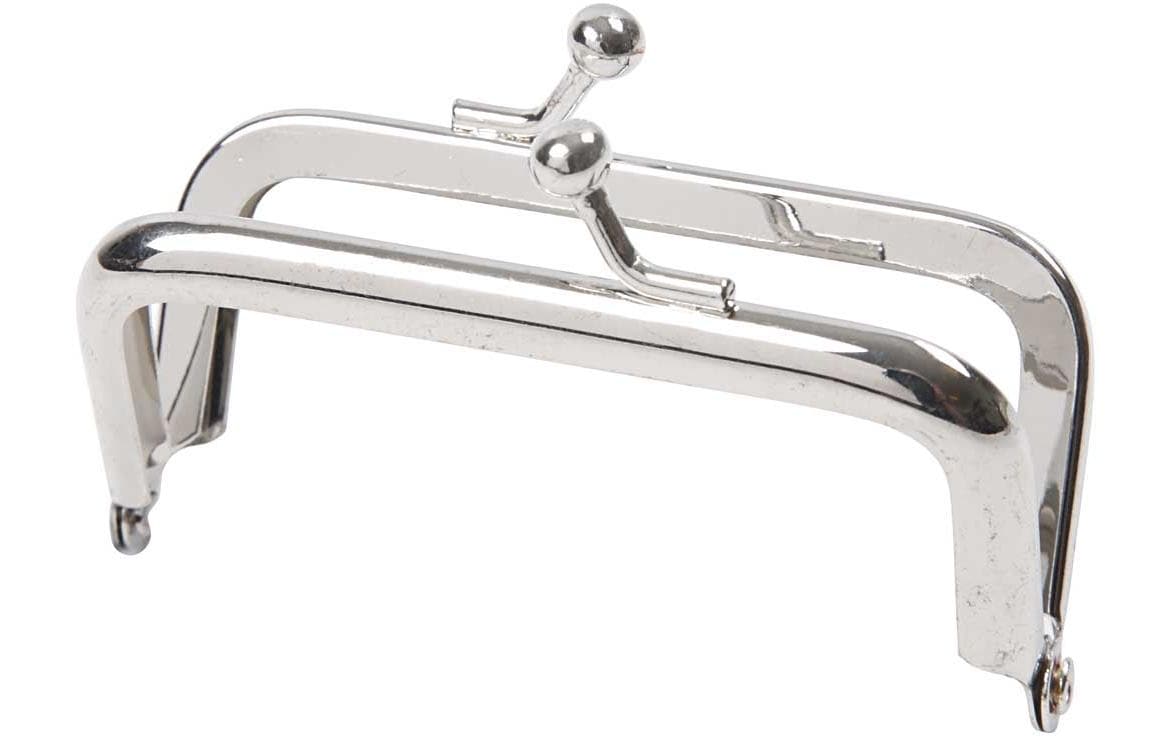 Creativ Company Taschengriff 80 mm – Metall, Silber, 1 Stück