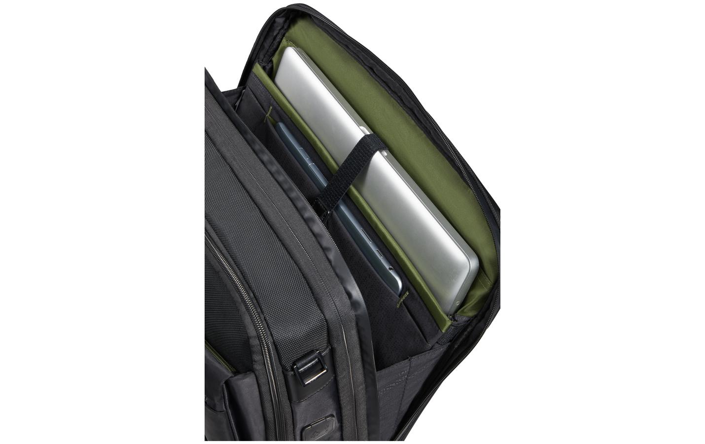 Samsonite Notebook-Tasche – 20/24 l, für Notebooks bis 15,6", Polyester, schwarz, 43 × 31 × 13,2/21,5 cm