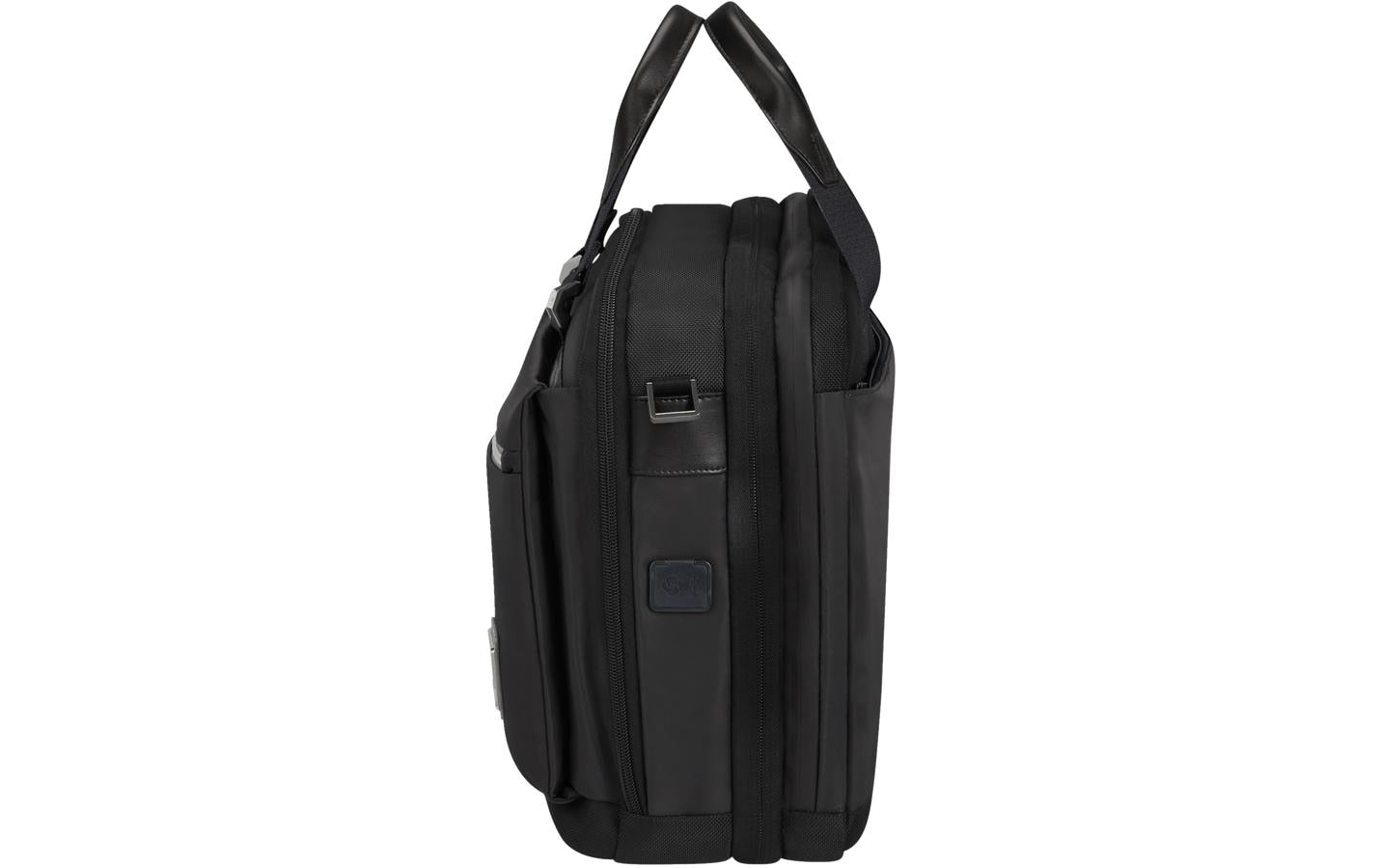 Samsonite Notebook-Tasche – 20/24 l, für Notebooks bis 15,6", Polyester, schwarz, 43 × 31 × 13,2/21,5 cm