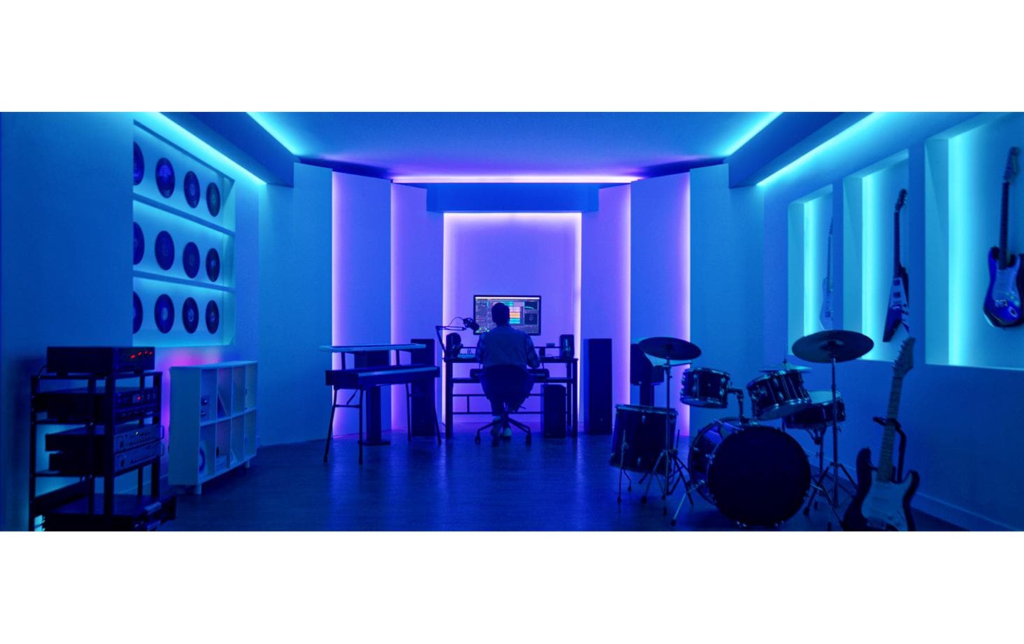 Govee LED-Strip – 10 m, 44 lm, 18 W, RGBIC, BT, für Govee Home App, weiss