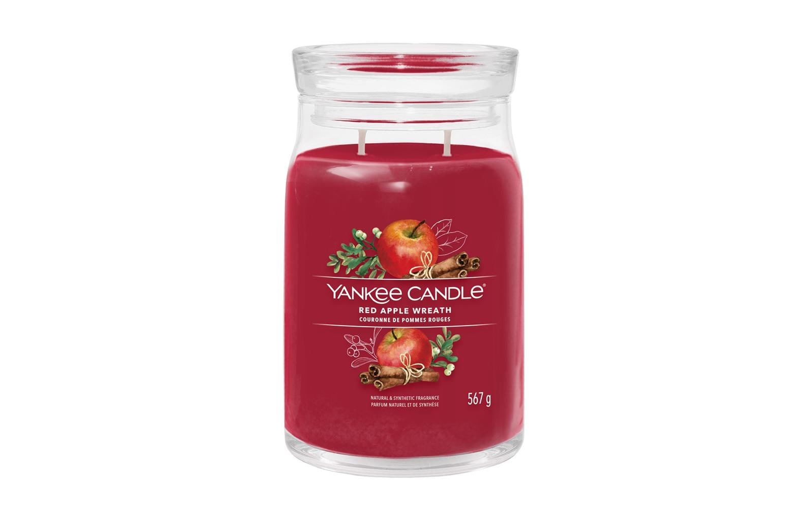 Yankee Candle Duftkerze – Red Apple Wreath – Ø 9,3 × 15,7 cm – 90 h