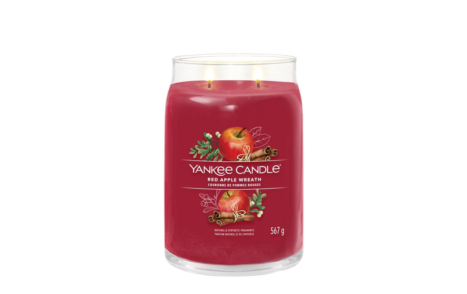 Yankee Candle Duftkerze – Red Apple Wreath – Ø 9,3 × 15,7 cm – 90 h