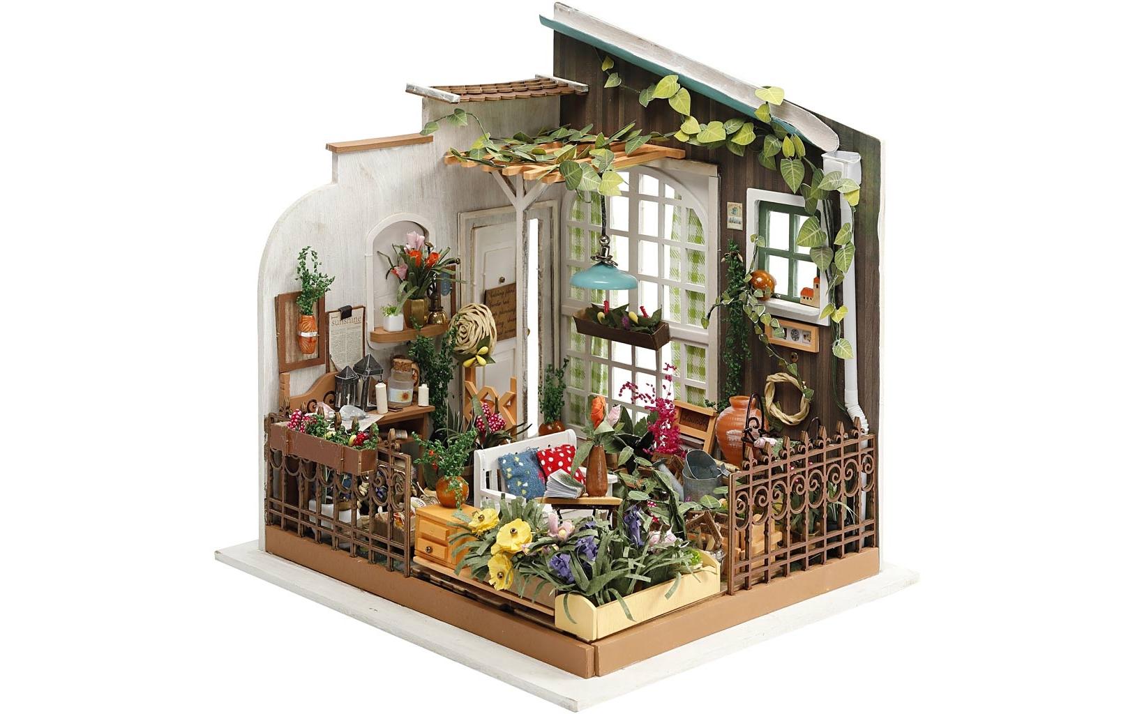 Creativ Company Miniaturweltset – Bastelset – Garten – 19,5 × 21 cm – Holz, mehrfarbig