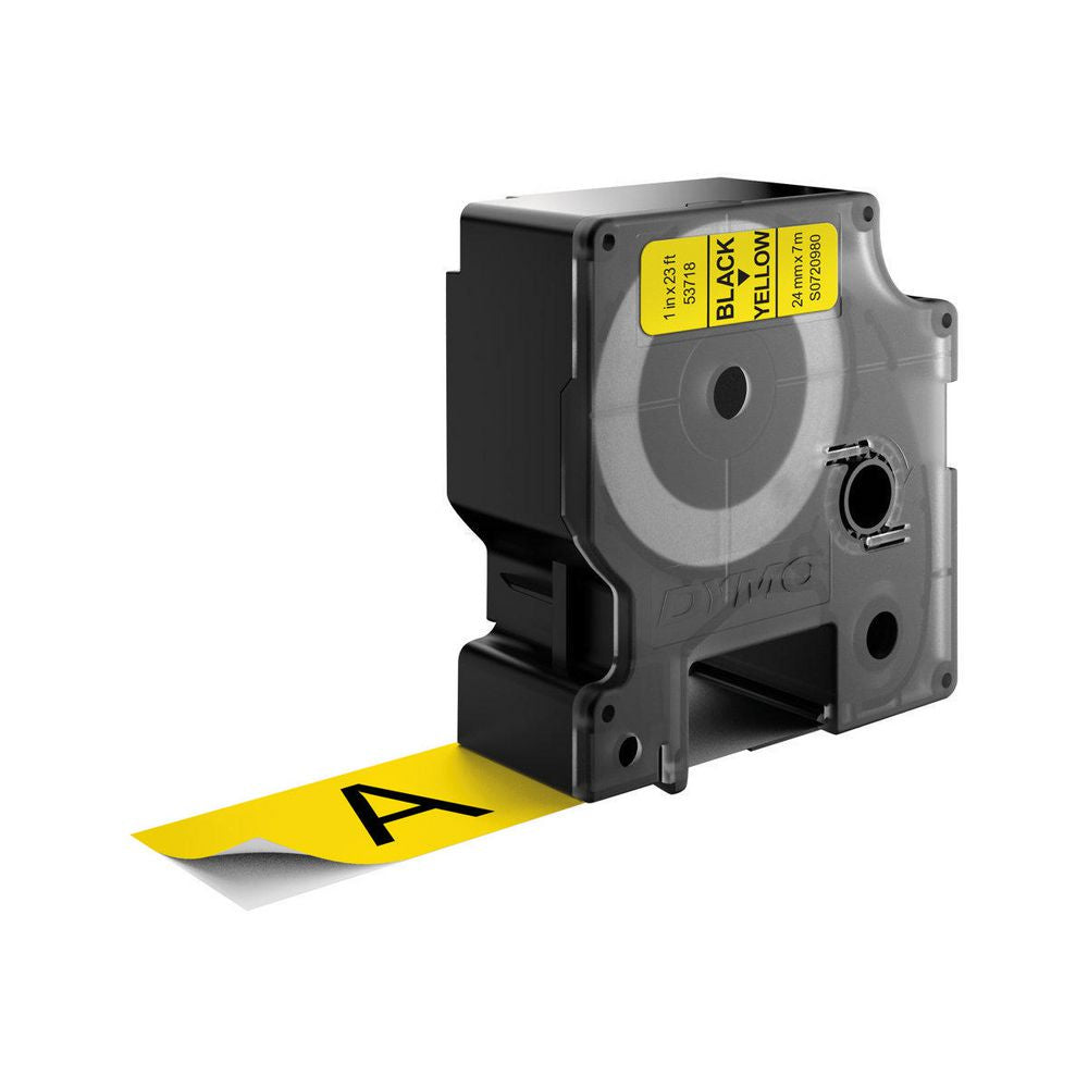 DYMO Schriftband – 24 mm × 7 m, gelb, schwarz – D1-TAPE