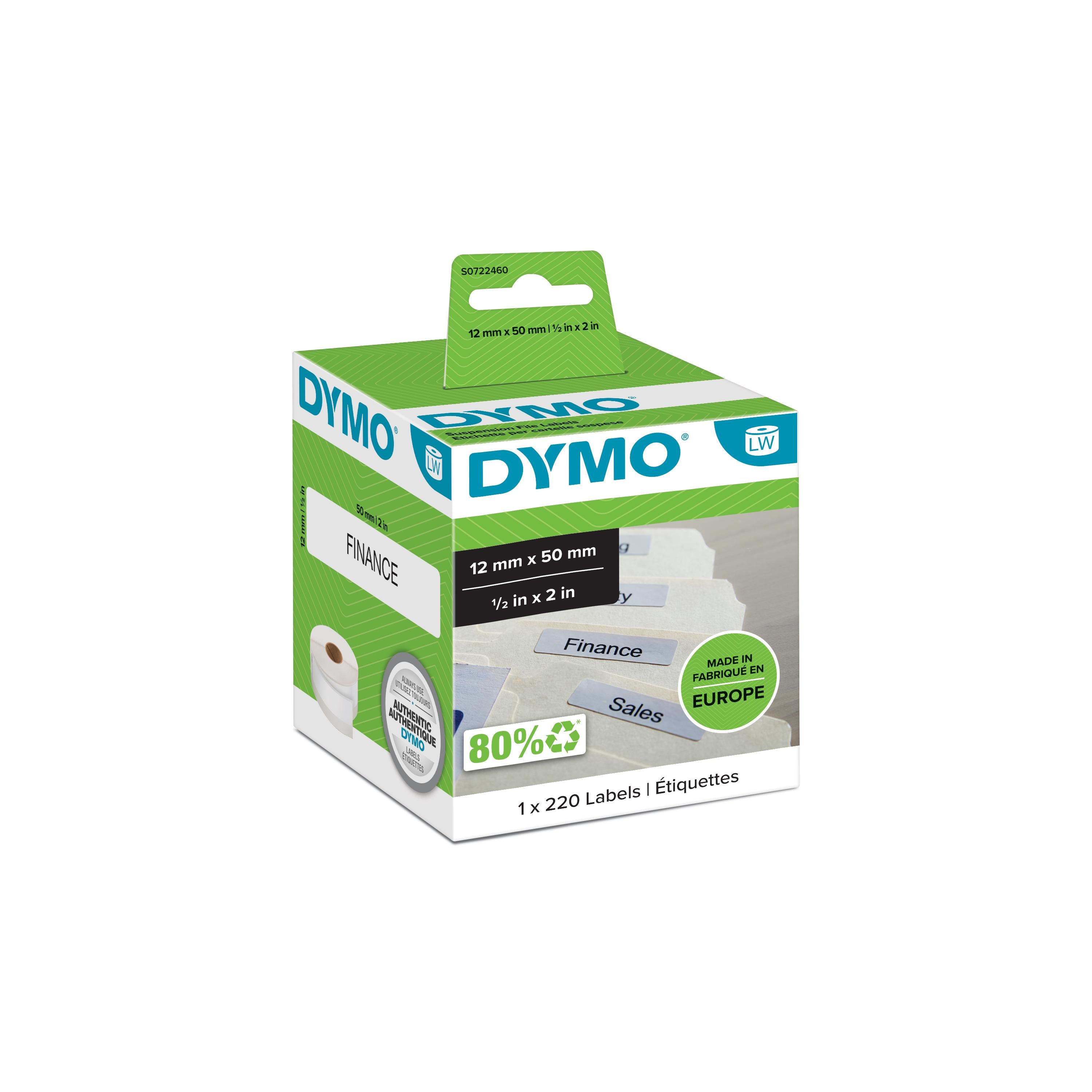 DYMO LabelWriter Etiketten, 12 mm × 50 mm, weiss, 220 Stück