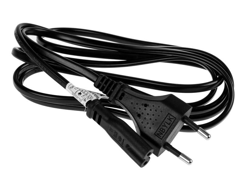 Furber. Netzkabel – T26–IEC C7, 1,8 m, 230 V/2,5 A, Schwarz