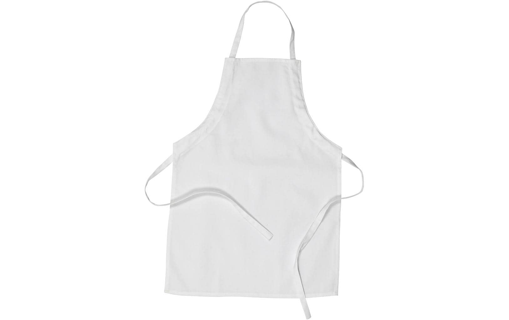 Creativ Company Schürze – Baumwolle, 43×61 cm, Weiss, 1 Stück, mit 1 Tasche