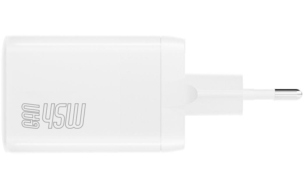4smarts PDPlug Dual Ladegerät – 45 W, 2× USB-C, PD, QC, GaN – für USB-C-Geräte