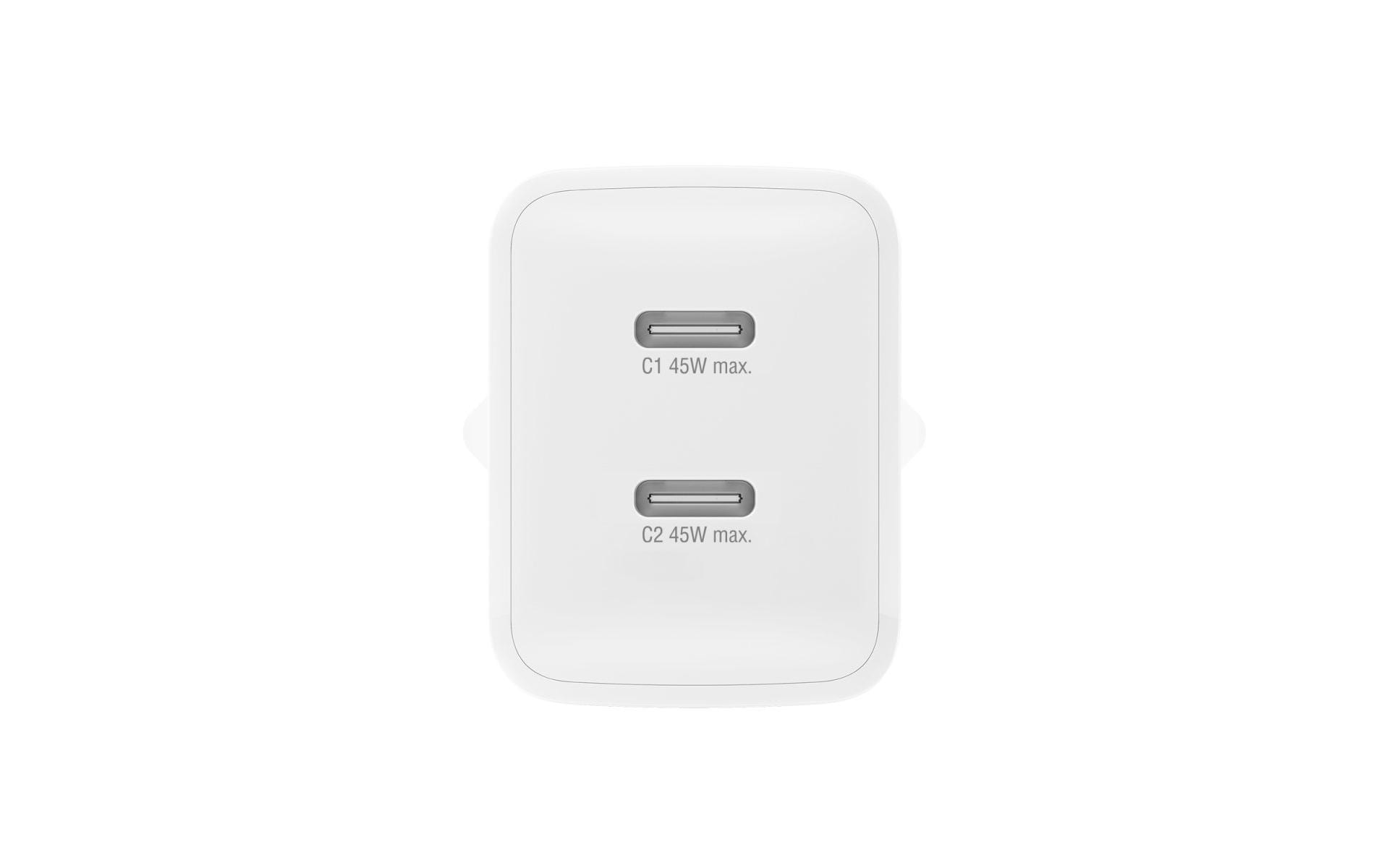 4smarts PDPlug Dual Ladegerät – 45 W, 2× USB-C, PD, QC, GaN – für USB-C-Geräte