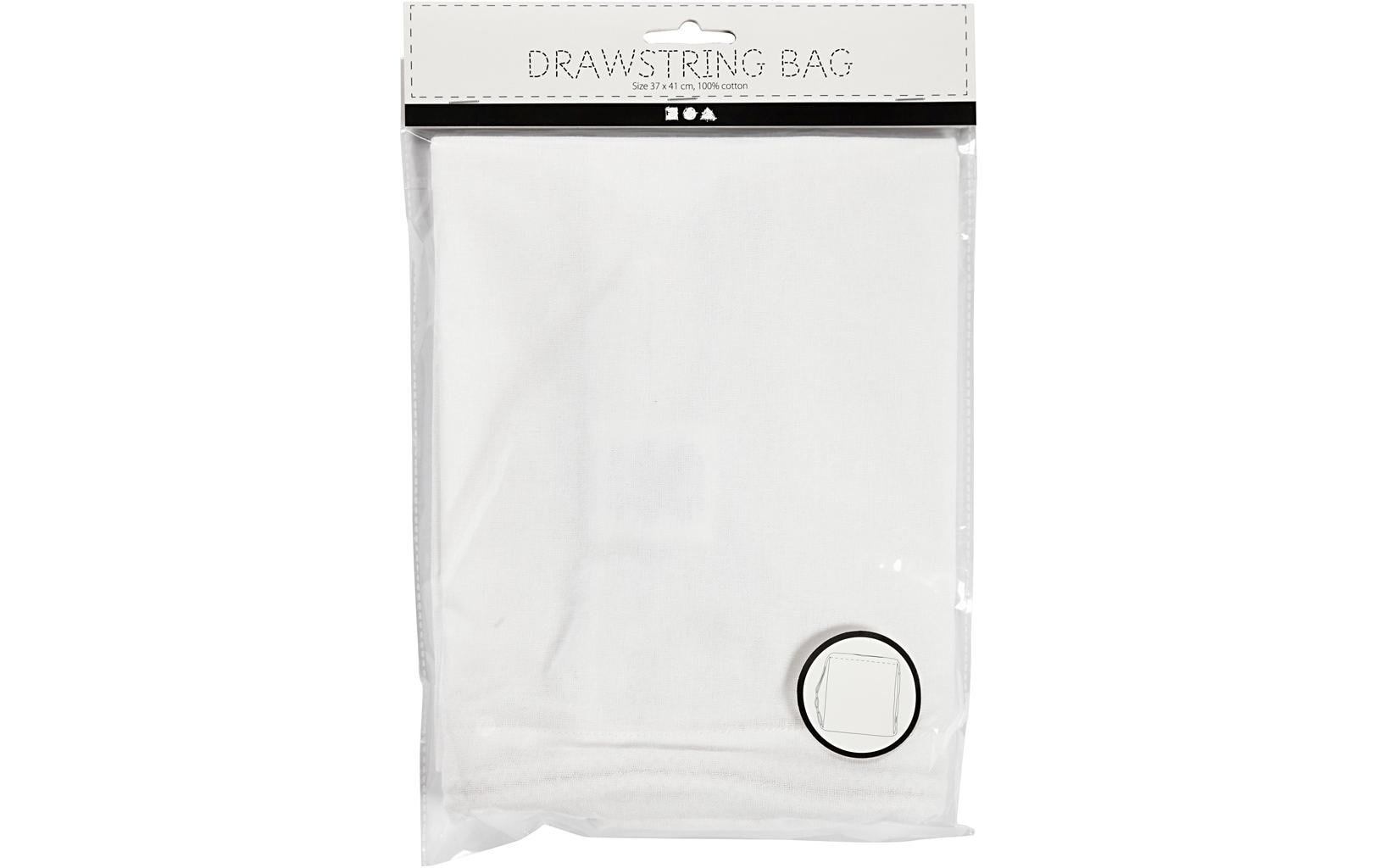 Creativ Company Sportbeutel – Baumwolle, Weiss, 37 × 41 cm