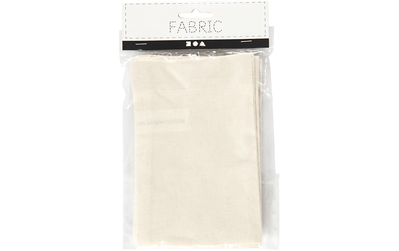 Creativ Company Geschenkbeutel Baumwolle Beige – 100 × 150 mm – 4 Stk.