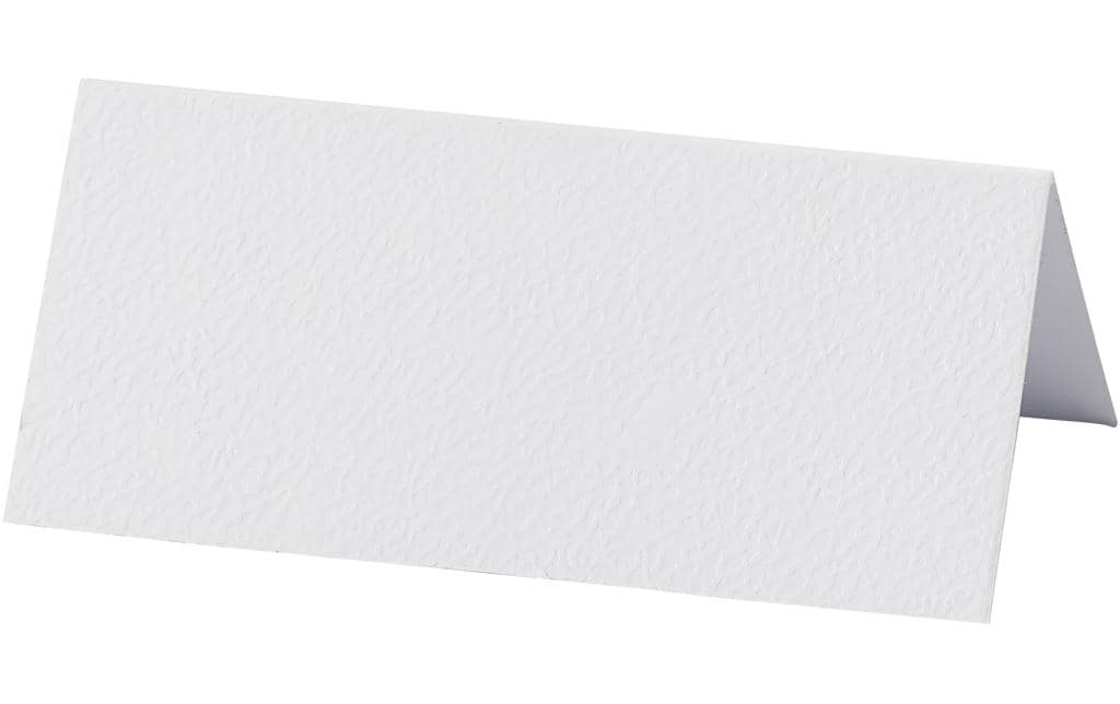 Creativ Company Tischkarten Hochzeit – Weiss – 9 × 4 cm – Papier – 20 Stk