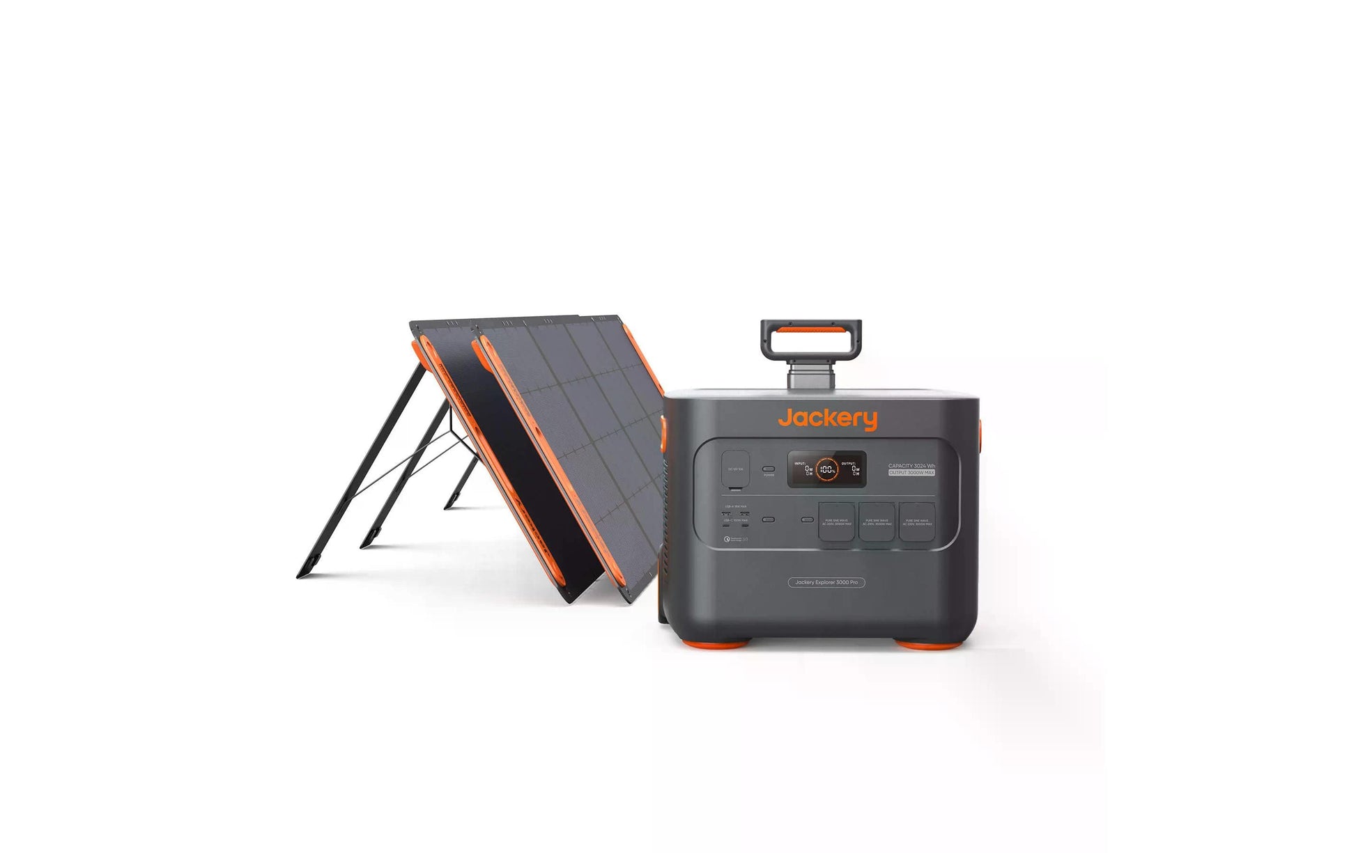 Jackery Explorer 3000 Pro – Powerstation-Set – 3'024 Wh, Li-Ion (NMC), inkl. 2 × 200 W Solarpanels