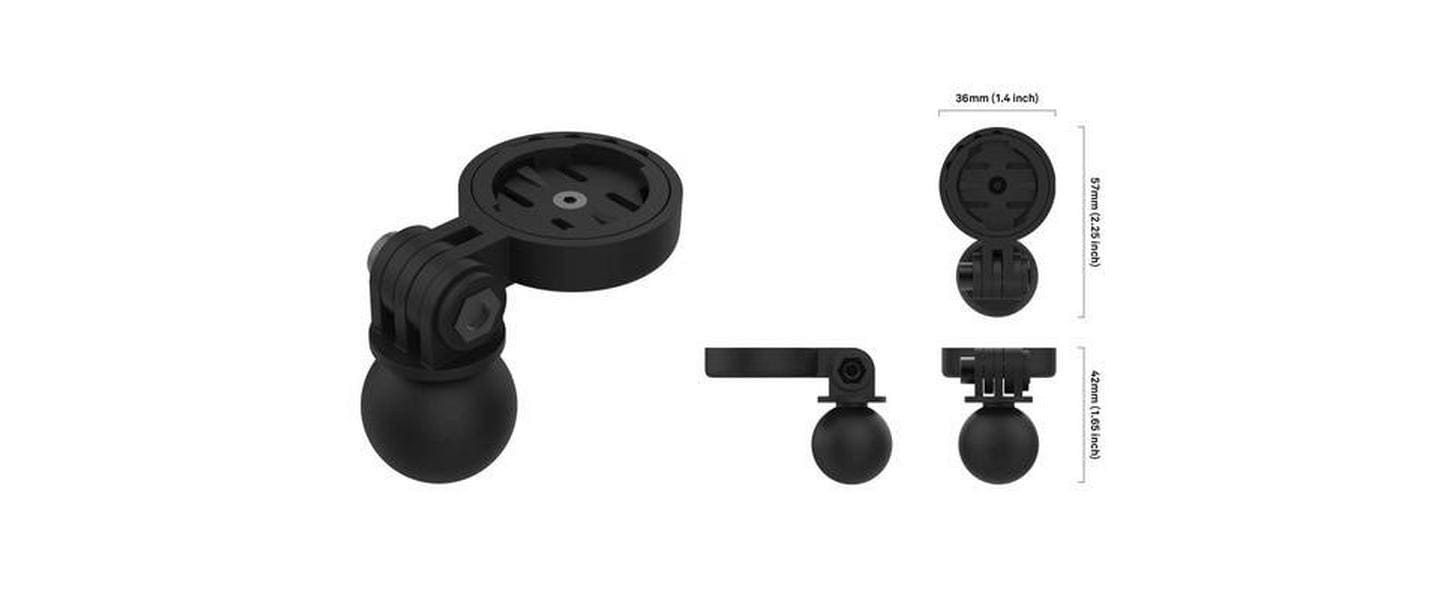 Beeline Adapter, 1" Kugel – für Moto 2 Halterung, Schwarz