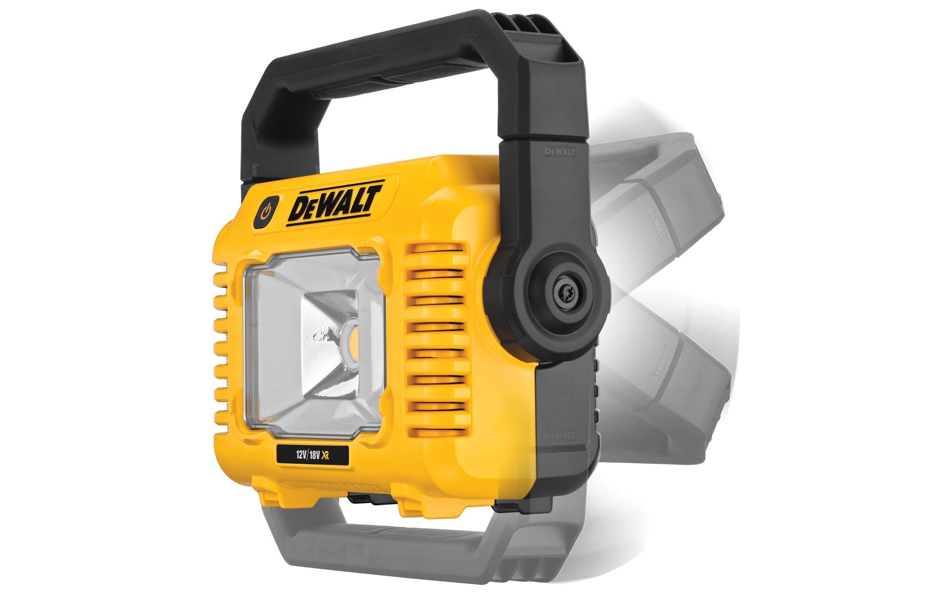 DeWalt Arbeitsleuchte – 2000 lm, 18 V Akku, fest eingebaute LED – Gelb