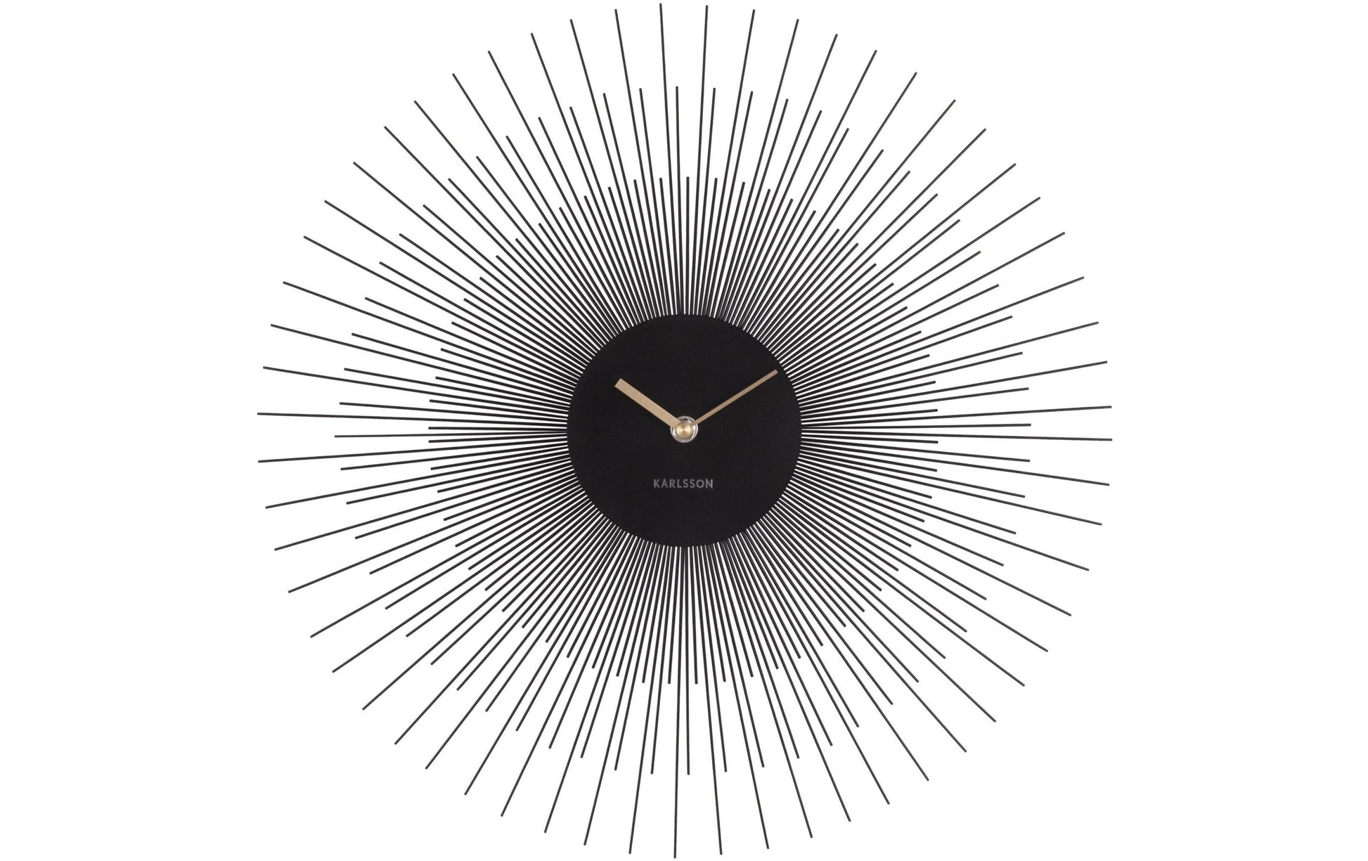 Karlsson Wanduhr Peony – Ø 45 cm, schwarz, Metall