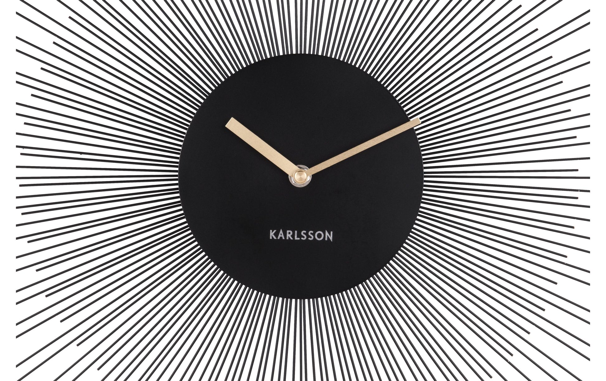 Karlsson Wanduhr Peony – Ø 45 cm, schwarz, Metall