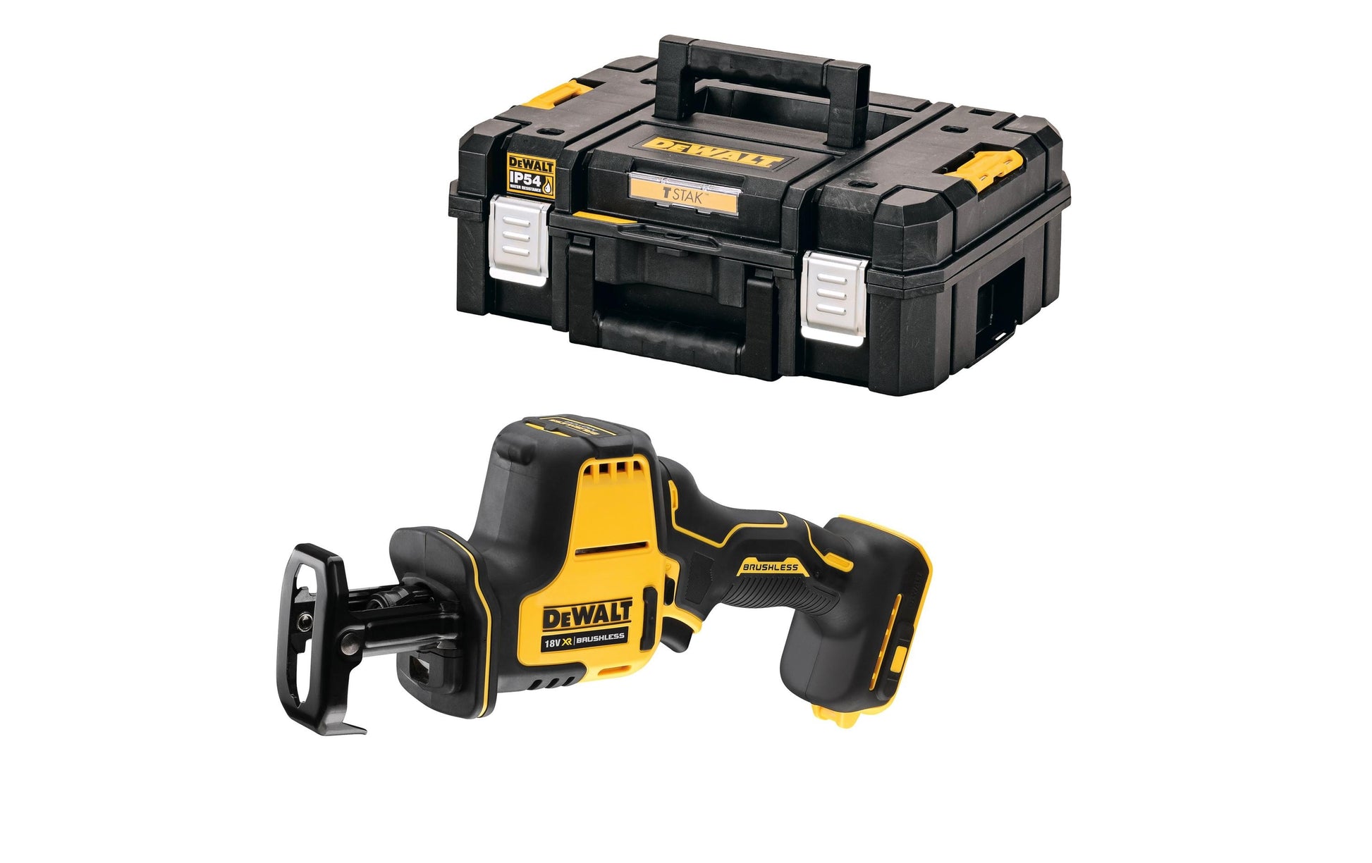 DeWalt Akku-Kompakt-Säbelsäge – 18 V – Schnellwechsel-System – Solo, Koffer – XR