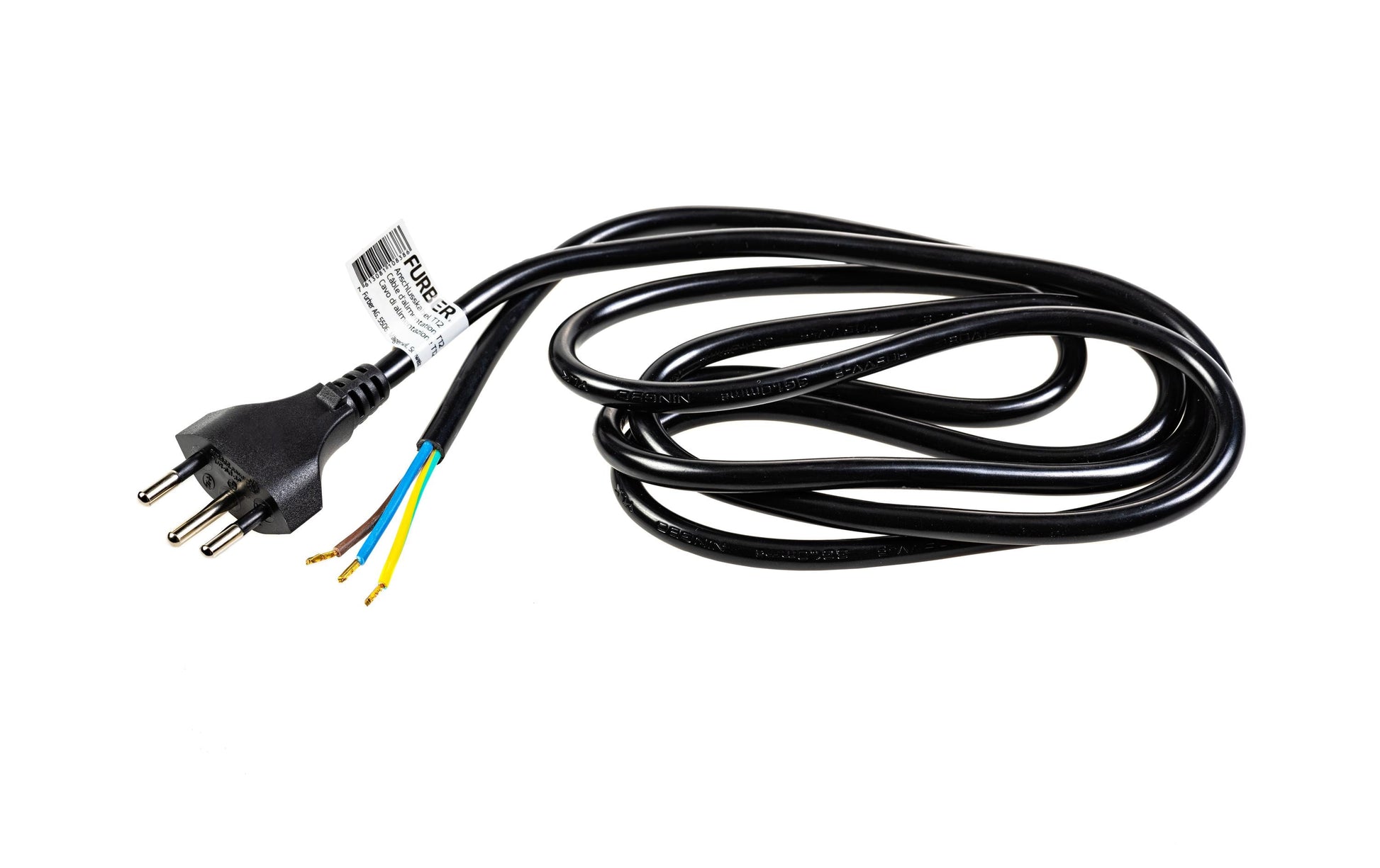 Furber. Verlängerungskabel – T12–offen, 1,8 m, Kinderschutz, 3×1 mm², schwarz