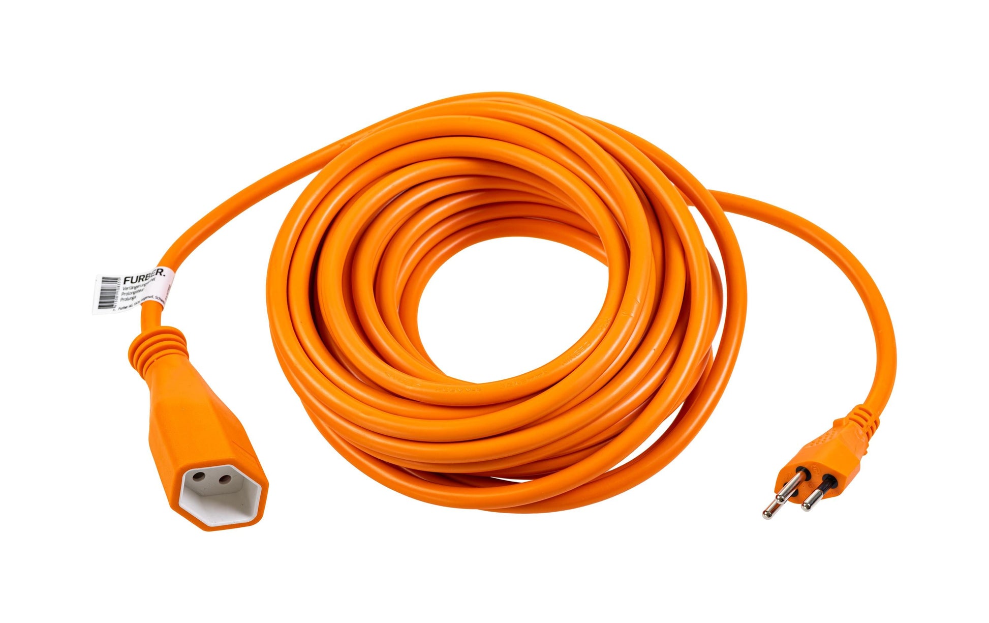 Furber. Verlängerungskabel – T12–T13, 10 m, mit Kinderschutz, 3×1,5 mm², Orange