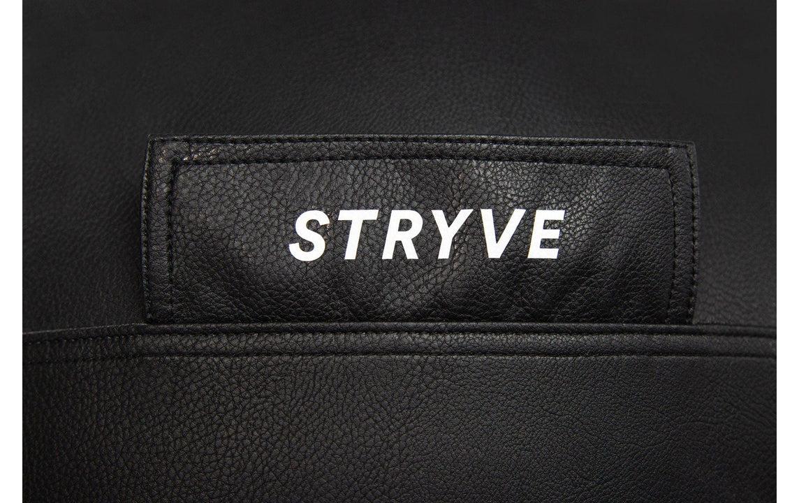 Stryve Active Ball Lederstoff Balancekissen – Ø 65 cm, Baumwolle, Schwarz