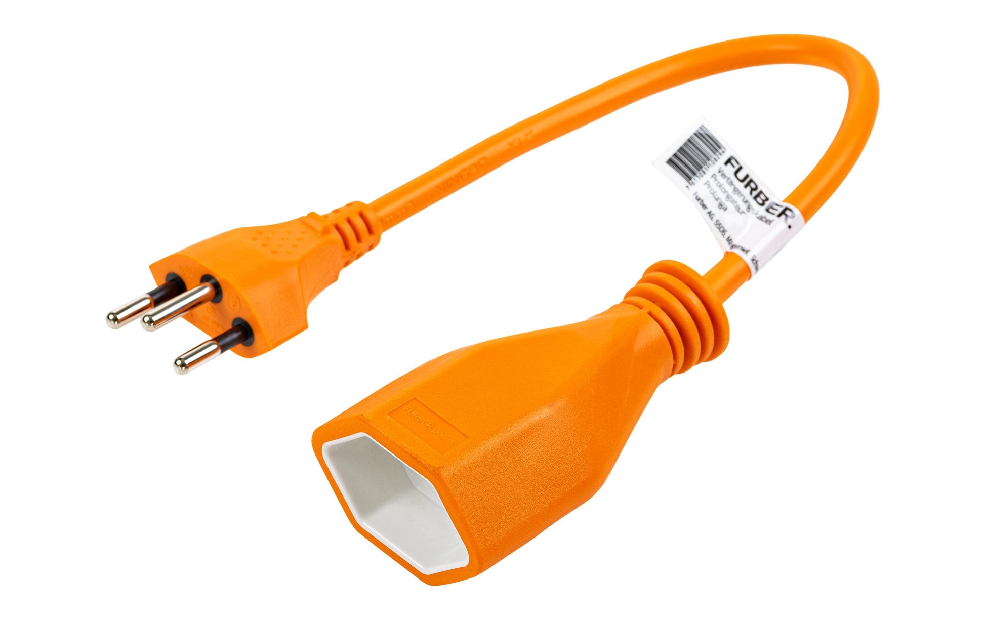 Furber. Verlängerungskabel – T12–T13, 0,2 m, 3×1 mm², Orange