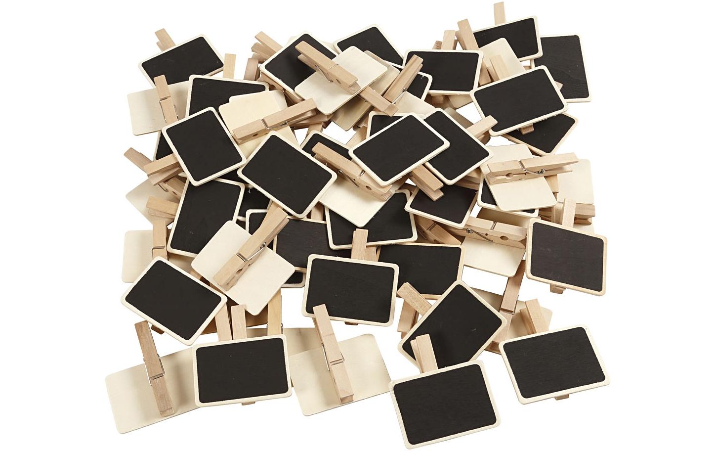 Creativ Company Minikreidetafel – schwarz, 68 × 47 mm, Holz