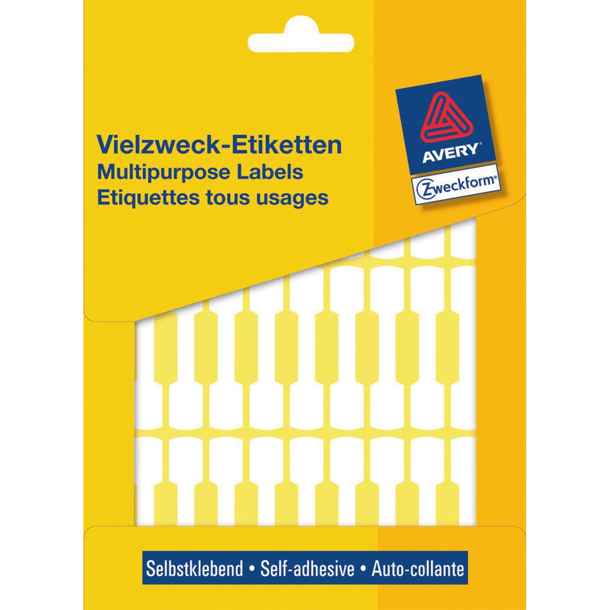 Avery Haftetiketten – rechteckig 49 × 10 mm, permanent, weiss, 33 Blatt (924 Stk.)