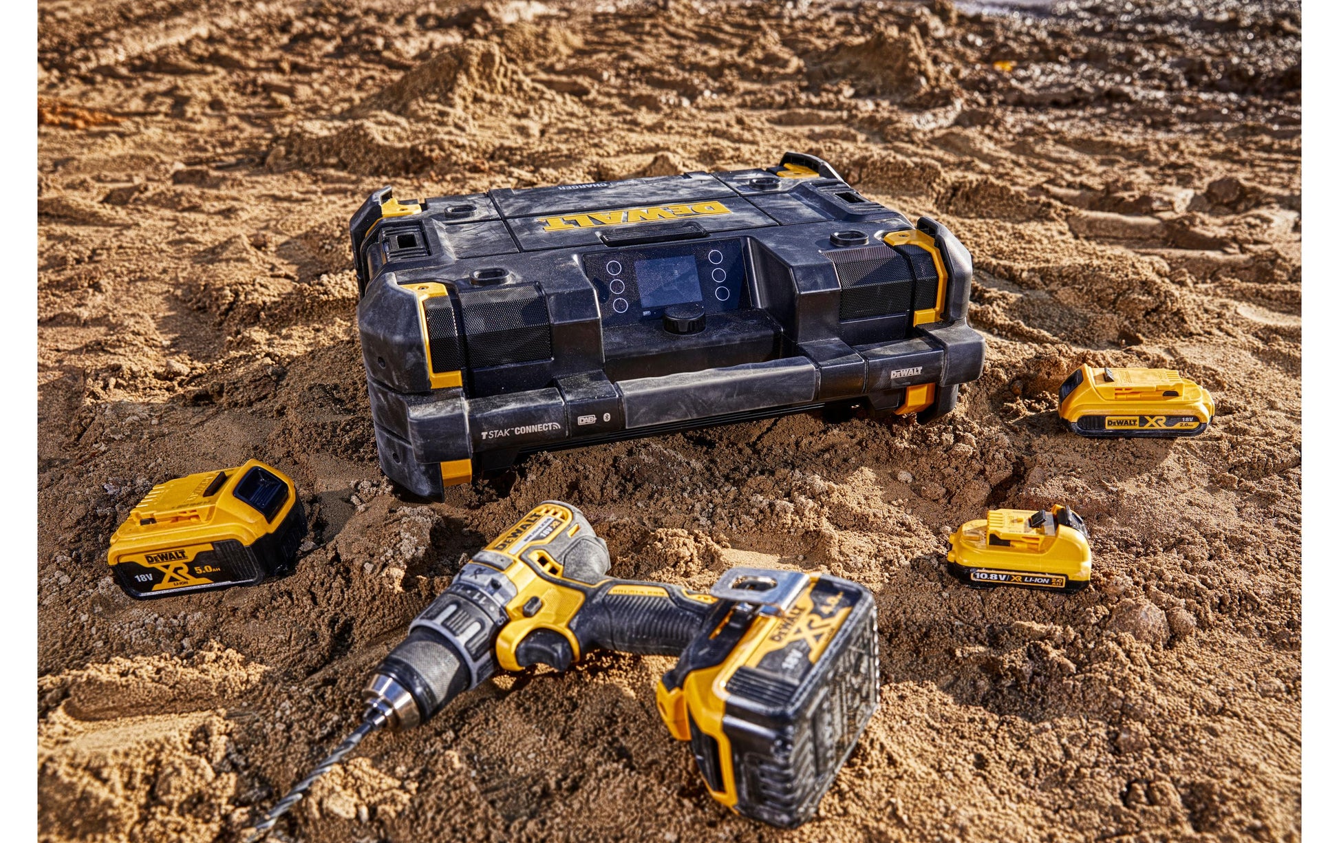 DeWalt – Baustellenradio DAB+, IP54, für XR 18 V – Schwarz/Gelb
