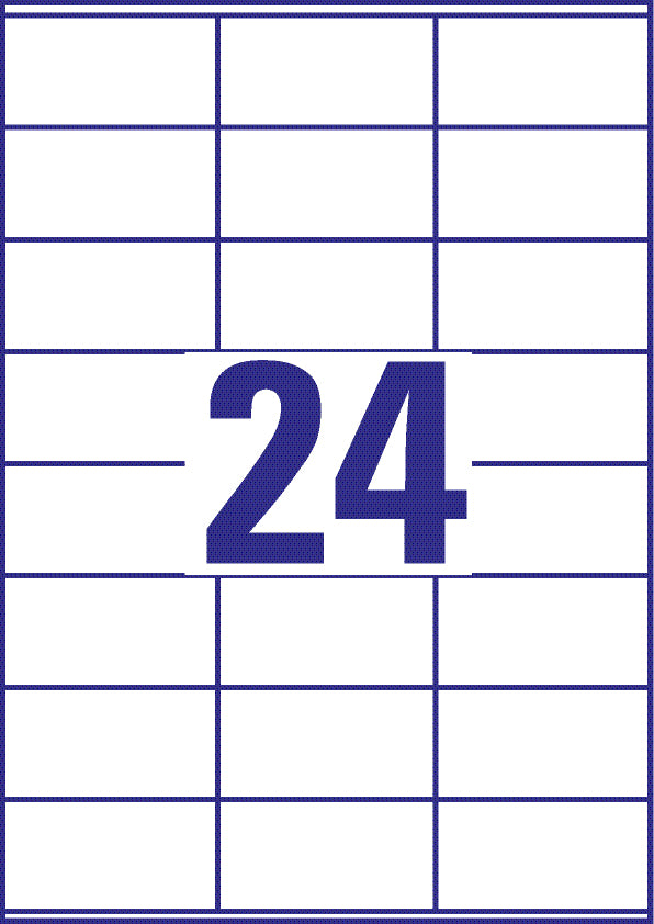 AVERY Zweckform – Etiketten A4 70 × 36 mm – weiss – permanent haftend – Laser/Inkjet – 30/Stück, 24 Blätter