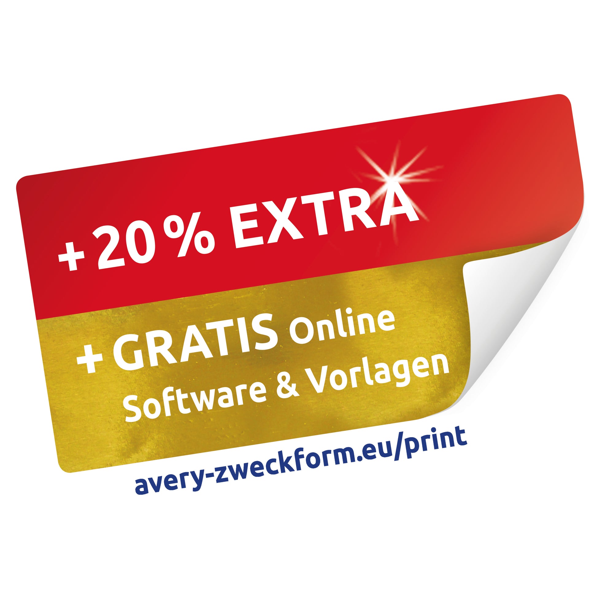 AVERY Zweckform – Etiketten A4 97 × 42 mm – weiss – permanent haftend – 30 pro Blatt, 12 Blätter (360 Stk.)