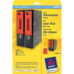 AVERY Zweckform – Ordneretiketten A4 192 × 61 mm – Rot – Laser/Inkjet – 4/Blatt, 100 Blätter (400 Stk.)