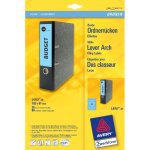 Avery L4767-100 – Ordneretiketten A4 192 × 61 mm – Blau – Laser/Inkjet – 4 pro Blatt, 100 Blätter (400 Stk.)