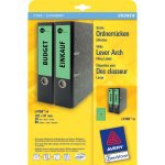 AVERY Zweckform – Ordneretiketten A4 61 × 192 mm – grün – 4 pro Blatt, 100 Blätter – für Inkjet-/Laserdrucker