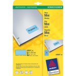 AVERY Zweckform L6039-20 – Etiketten A4 46 × 21 mm – blau – Laser/Inkjet – 20 Blätter – abgerundete Ecken