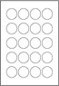 AVERY Zweckform L6112-20 – Markierungspunkte Ø 40 mm – Weiss – 24/Blatt, 20 Blätter (480 Stk.) – Laser