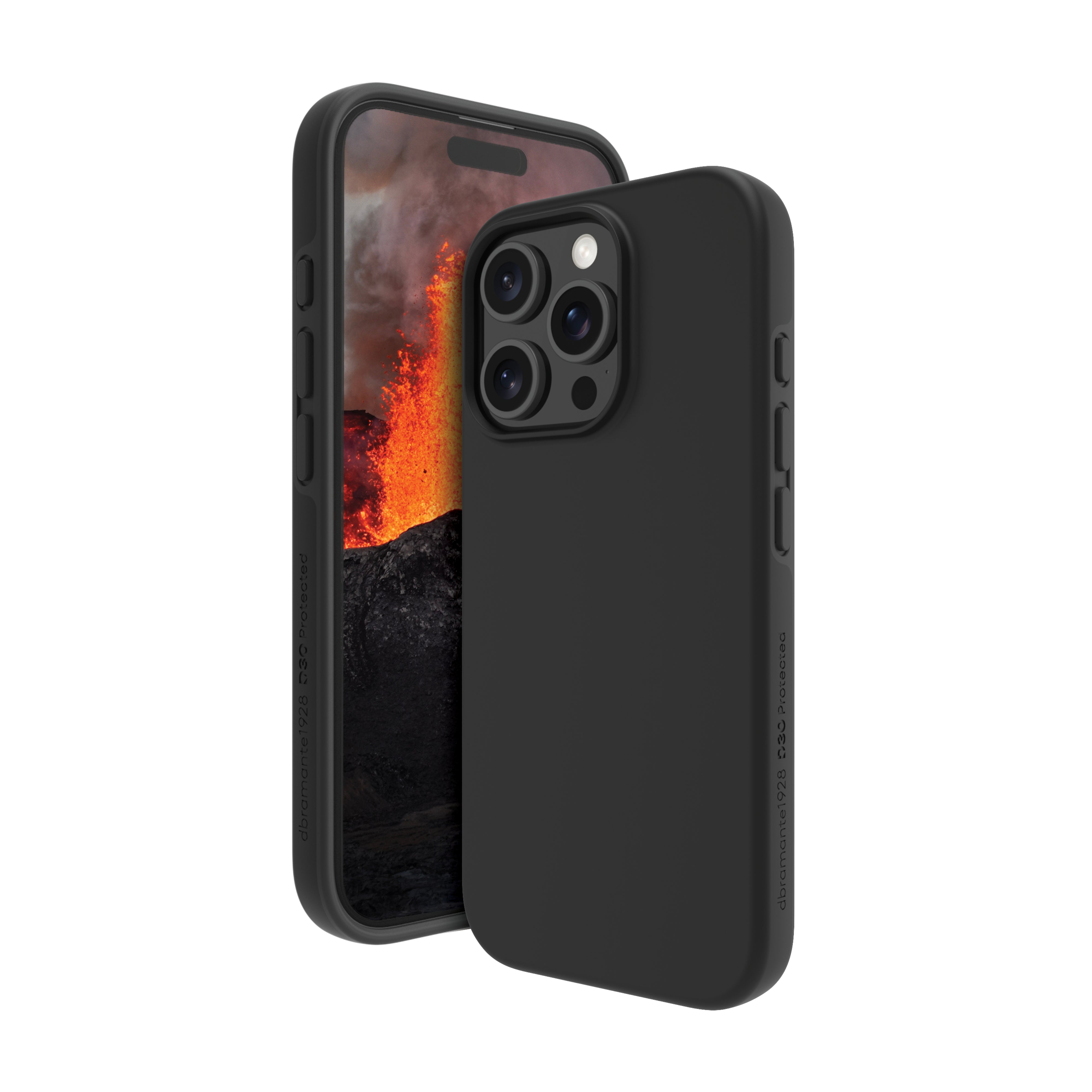 dbramante1928 Iceland Ultra D3O Backcover – für Apple iPhone 16 Pro, Schwarz, bis 4 m sturzsicher