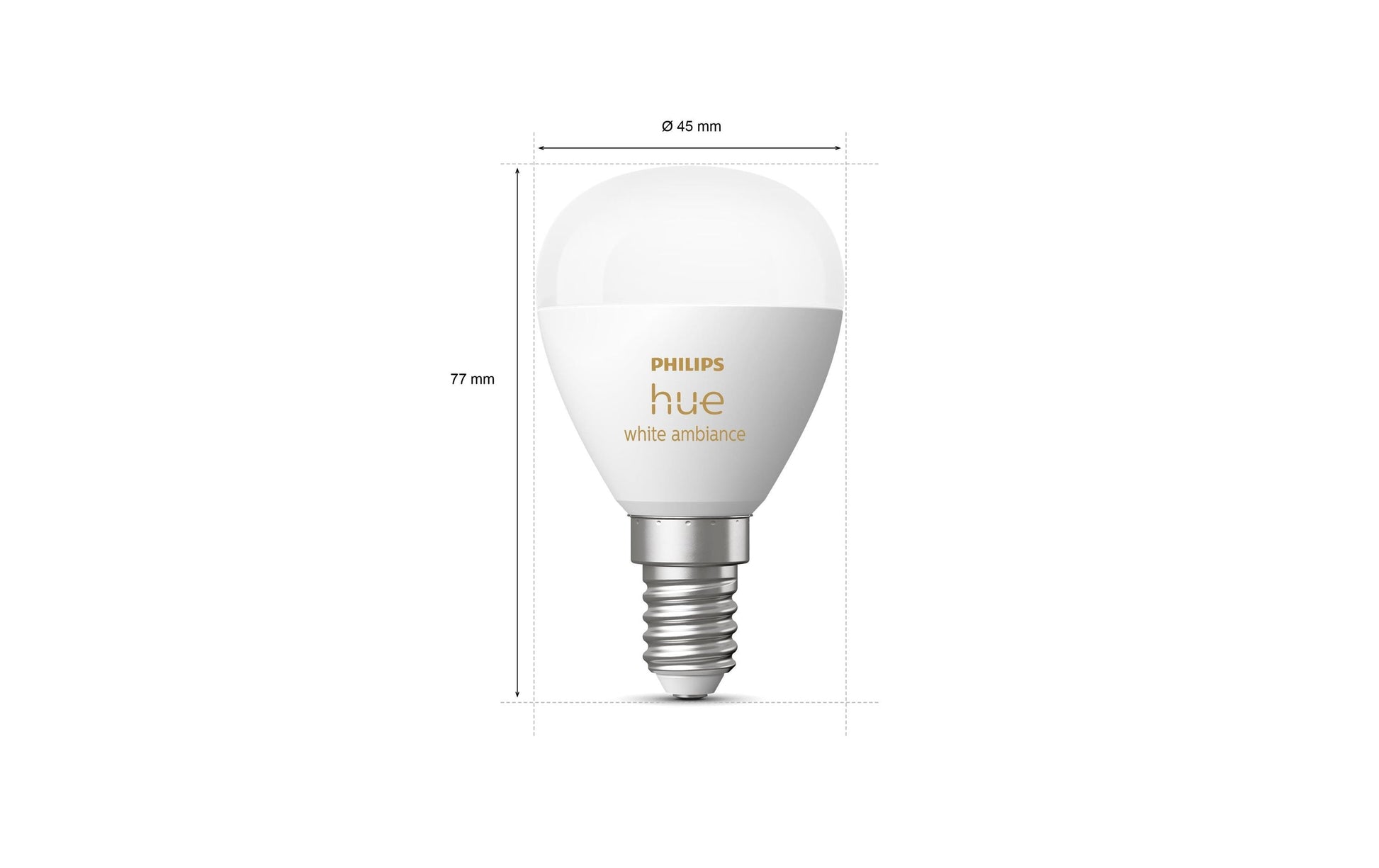 Philips by Signify Philips Hue Smart-Leuchtmittel E14 White Ambiance – 470 lm, 2200–6500 K, App-Steuerung, dimmbar – 2er-Pack